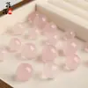 Cuentas individuales de cristal rosa natural, cuentas de burbuja de ojo de toro de cristal rosa, cuenta individual para accesorios de joyería DIY al por mayor