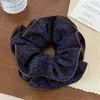 Scrunchie de Tecido Estilo Coreano com Estampa Floral e Bolinhas, Elástico de Cabelo Fashion Elegante com Acabamento na Borda, Acessório de Cabelo Versátil, Corda de Cabelo Atacado