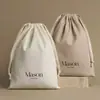 Nueva Bolsa de Algodón con Cordón Patrón de Espiga para Joyería Bolsa Pequeña de Tela de Algodón Empaque de Regalo Bolsa de Almacenamiento Se Puede Imprimir con Logo