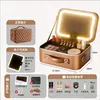 Bolsa de Maquillaje con Luz, Gran Capacidad, Compartimentos Divididos, Almacenamiento Portátil, con Espejo, Estuche de Viaje para Maquillador Profesional, Caja de Maquillaje