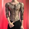 Lingerie sexy Lou Bei, um body sedutor com padrão de teia de aranha, um conjunto de peça única puro e atraente, uma peça transparente de malha longa