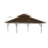 Cubierta para Toldo de Patio Exterior, Cubierta para Cenador de Balcón de Ocio al Aire Libre, Cubierta para Toldo de Terraza con Protección Solar y a Prueba de Lluvia, Cubierta de Refugio contra la Lluvia