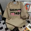 Camiseta de Verano Estilo Universitario Cuello Redondo Holgada Manga Corta Mismo Estilo para Hombres y Mujeres Oversize Versátil de Moda Marca Letra Ins Top
