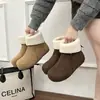 Botas Cortas de Felpa Birkenstock Versátiles Otoño e Invierno 2025 Nuevas de Gamuza Escarchada con Elevador Interno Moda Zapatos de Algodón para Nieve Peludos