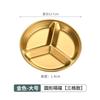 Acero Inoxidable 304 Redondo Estilo Coreano Plato para Saltear Barbacoa Plato para Salsa Creativo para Niños Dim Sum Plato Dorado para Snacks