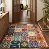 Alfombrillas Retro Americanas para Entrada de Casa Son Lavables, Fáciles de Cuidar, Resistentes al Desgaste y a las Manchas Alfombrillas de Cristal Terciopelo para Puerta de Entrada