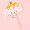 Celebridad de Internet felizcumpleaños Sombrero de Cumpleaños Rosa Pequeño Bombín Decoración de Pastel Mesa de Postres Infantil Enchufe