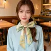 Como o Lenço Fino Estilo Dunhuang, Elegante Fita Pequena Dupla Face, Elástico de Cabelo, Lenço de Cabeça, Secagem Rápida para o Verão