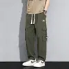 Pantalones casuales de trabajo de moda para hombre de NASA para primavera y otoño, corte holgado, talla grande, pierna ancha, pierna recta, largos para estudiantes