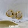 Aretes de gota de agua de joyería de Qingdao chapados en oro latón aretes de temperamento simple versátiles básicos sensación de alta gama