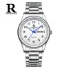 Relojes para Personas de Mediana Edad y Mayores Oro Luminoso Esfera Grande Impermeable para Mujer Calendario Dual Caracteres Grandes para Personas Mayores Hombres Reloj de Cuarzo