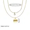 Colar de Urso Simples Estilo Japonês e Coreano Concha Branca Elegante Ouro Rosa 18k Aço Titânio Corrente de Pescoço Celebridade Cyber Ins TikTok Mesmo Estilo