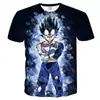 AliExpress Europa y Estados Unidos nueva camiseta de hombre de impresión digital 3D de Dragon Ball Wukong circundante suministro de comercio exterior