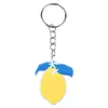 Llavero de Fruta de Limón de Estilo Fresco de PVC Rodaja de Limón Decoración para Empaque de Libros Llavero de Amazon AliExpress