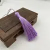 Franja de borla curta e grossa 8cm resistente a rugas verticais, adorno de roupa, adorno de cabeça, marcador de página, pingente de leque, pingente de decoração Hanfu, nó chinês