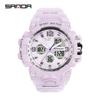 Sanda Popular Moda Estilo Coreano Relógio Masculino Alto Valor de Beleza Esportivo à Prova d'Água Eletrônico Luminoso Multifuncional Relógio Masculino