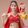 Nuevos Accesorios para Actuación de Danza Infantil Ropa de Danza India Tocado Bufanda Collar Aretes Pulsera