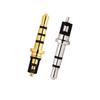 Conector estéreo de 2.5 mm conector de 2.5 de cuatro polos conector de audio para auriculares diámetro de disco 4.5 disco para coche goma negra suministro directo de fábrica