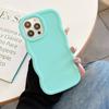 Nueva Funda de Teléfono Macaron Ola Grande Adecuada para iPhone 17 16 15, Color Caramelo Agujero Grande Funda Suave para Chicas Modernas