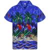 AliExpress Camisa Havaiana Masculina de Verão com Estampa Digital de Manga Curta Camisa com Estampa 3D