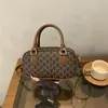 Bolso de mano con estampado retro, diseño clásico de bloques de color, bolso de hombro versátil, material de PU, adecuado para ir al trabajo, bolso tote, bolso cruzado de comercio exterior para mujer