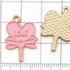 Colgante de Corazón de Aleación con Goteo de Aceite Rosa de Venta Caliente Transfronterizo Nuevo Colgante DIY Pulsera Collar Accesorios de Joyería