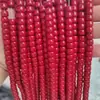 Contas de Vidro Dundun 8x6mm Cor Natural Multicor Jade Sintético Nevado Pulseira Colar DIY Joias com Contas Que Não Desbotam