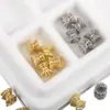 Cobre Banhado a Ouro 14K Espaçador de Contas Flor Vazada em Forma de Cintura Acessórios para Montagem de Pulseira Colar DIY