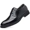 Zapatos de hombre marca Dragonfly auténticos 2026 nueva versión coreana zapatos casuales de vestir cuero genuino suela suave transpirables con cordones zapatos de cuero para hombre