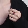 Anillo de huevo de fideo Ruyi rojo sur imitación estilo corte retro moda simple alto sentido nuevo chino índice dedo anillo