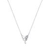 Collar con colgante de borla y cuentas de gota de agua de diamante brillante, cadena de clavícula para mujer, estilo coreano, elegante diseño de nicho, collar de mariposa de concha
