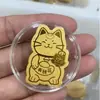 Shuibeike Mesmo Estilo Ouro Puro 2mg Riqueza Princesa Por Favor Fique Rica Riqueza Adesivo de Celular Presente Promocional Atacado