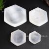 Cuenco Hexagonal de Yeso Marroquí Natural G Blanco Yeso Puerta de Luz Adornos de Decoración para el Hogar Seleccionados Cuidadosamente