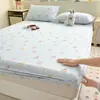 Sábana Bajera Ajustable Ultra Suave de Gasa Arrugada Doble Capa Clase A Cubre Cama Protector de Colchón Funda Antipolvo Sábana Individual para Dormitorio Funda de Almohada