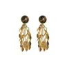 Pendientes Retro Imitación Ojo de Tigre Maillard para Mujer, Elegantes de Nicho, Pendientes de Alta Gama, Únicos y con Estilo, Joyería de Oreja Versátil