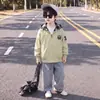 Chaqueta para Niños Ropa de Otoño 2026 Nuevo Estilo Coreano Moderna Chaqueta con Capucha a Cuadros para Niño Pequeño Ropa de Otoño para Niños