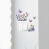 Diversão-Kg149 Flores em Aquarela Folhas Borboleta Quarto Sala de Estar Adesivos de Interruptor Fundo Embelezamento Adesivos de Parede Atacado