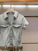 Vestido de Verano de Mezclilla Lavada con Rasgaduras, Estilo Retro Francés de Alta Gama para Mujer, Corte Recto Adelgazante, Shenzhen Nanyou