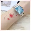 Pegatinas de Tatuaje de Flor de Cerezo Rosa para Mujeres, Impermeables y de Larga Duración, Clavícula, Muñeca, Brazo, Estilo Chino, Románticas, Frescas, Imágenes Pequeñas, Gama Alta