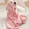 Toalla de Baño Engrosada con Terciopelo de Coral para Niños, Toalla de Baño para Niños Medianos y Grandes, Bata Suave con Capucha, Bata Absorbente para Niños