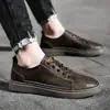 Sapatos Casuais Masculinos Pequenos Tamanho 36 Primavera e Verão 37 Costurados à Mão Tamanho Grande 45 Couro Genuíno 46 Tênis Retrô 47 Respirável 48