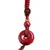 Colgante de Paz de Cinabrio de Alta Pureza para Mujeres, Llavero de Pixiu de Calabaza para Hombres, Amuleto para el Año de Nacimiento