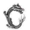 Anillo Dragón Plata Vintage Chiba Taiyin para Hombre, Anillo de Dedo de Forma Animal de Estilo Nacional Vintage Noble y Moderno
