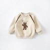 Moletons Infantis Outono e Inverno, Roupas Fofas de Bebê com Desenhos, Veludo, Aconchegante, Tops Quentinhos para Bebê, Macacões Internos Estilosos