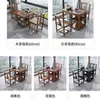 Venta Directa de Fábrica Mesa Lateral, Mesa de Café Pequeña, Juego de Mesa y Sillas de Té para Balcón, Mesa de Té para Hogar en Apartamento Pequeño, Mesa de Té Integrada para una Persona