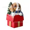 Comercio Exterior Más Vendidos Regalos de Cachorros Navideños Adornos de Resina Decoraciones Navideñas Exhibición de Ventana Adornos de Cachorros Huevos de Pascua Al Por Mayor