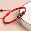 Pulsera de pareja hecha a mano con cuerda roja de cinabrio de mineral en bruto natural, joyería para hombre y mujer para el año de nacimiento, regalo, pulsera al por mayor