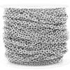 Cadena cruzada plana de acero inoxidable, cadena que no se decolora, pulsera para hombres y mujeres, collar, joyería, cadena básica a juego, cadena de bricolaje al por mayor