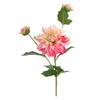 Flores Artificiales de Dalia Accesorios para Fotografía Decoración de Boda Arreglo de Pasillo Flor Falsa Tallo Único Dalia Artificial de 3 Cabezas