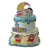 Crayón Pequeño Nuevo Adornos Decorativos para Pastel Secundario Dibujos Animados Dibujos Animados Cumpleaños Infantil Postre Horneado Enchufe